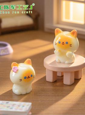 可爱呆萌小暹罗公仔萌粒 娃娃屋diy装饰品挂配件微景观桌面小摆件