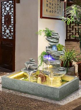 别墅庭院假山流水景观装饰摆件高山喷泉室户外阳台循环水鱼池造景