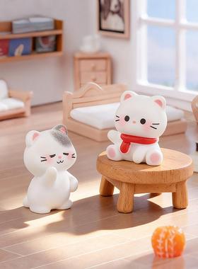 微景观创意可爱宅家小猫咪公仔 园艺娃屋DIY装饰品配件桌面小摆件