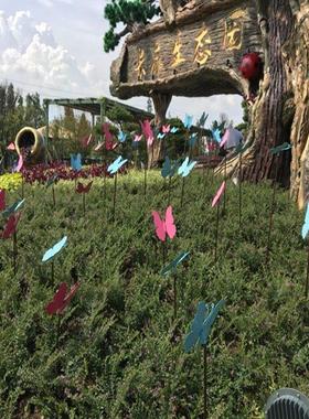 户外金属蝴蝶装饰草坪摆件园林景观雕塑网红庭院花园地插造景布置