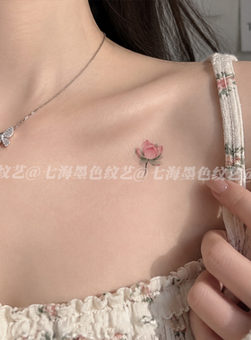 蝴蝶花朵锦鲤彩色纹身贴防水持久
