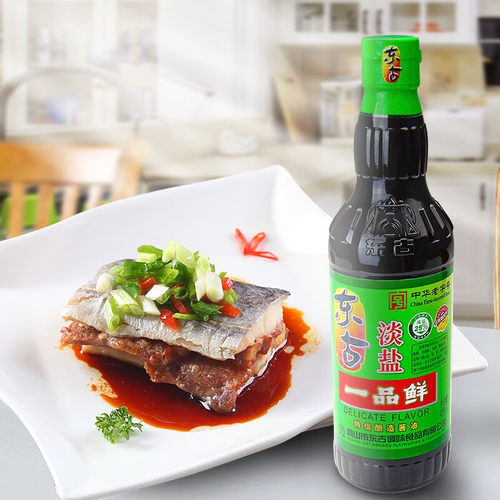 【正品】东古淡盐一品鲜495ml生抽酱油非转基因黄豆特级酿造调料 - 图1