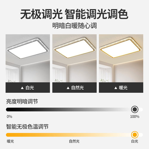 led吸顶灯饰2025新款客厅大灯主卧室吊灯具大全现代简约大气家用 - 图1