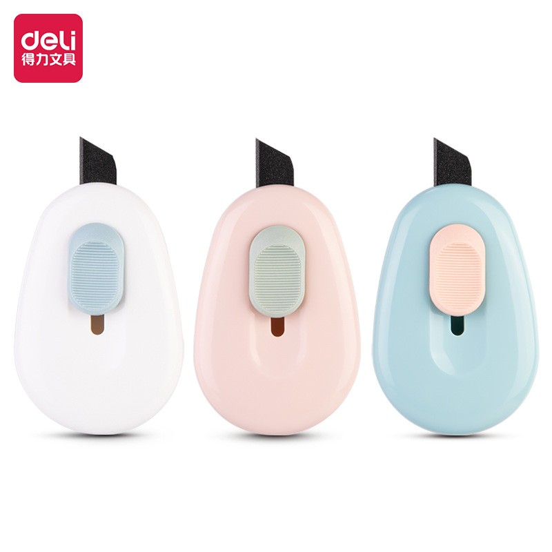 得力迷你美工刀小号防粘拆快递神器开箱器手工壁纸刀特氟龙小刀子 - 图2