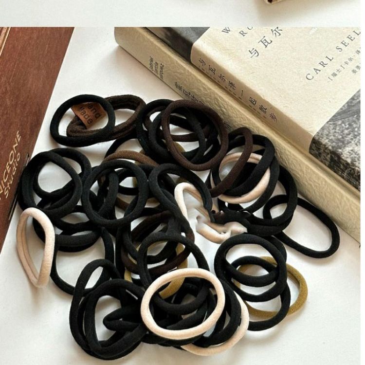 DDa137件套蝴蝶结发绳女高弹力橡皮筋扎头头绳发圈头饰xx - 图0