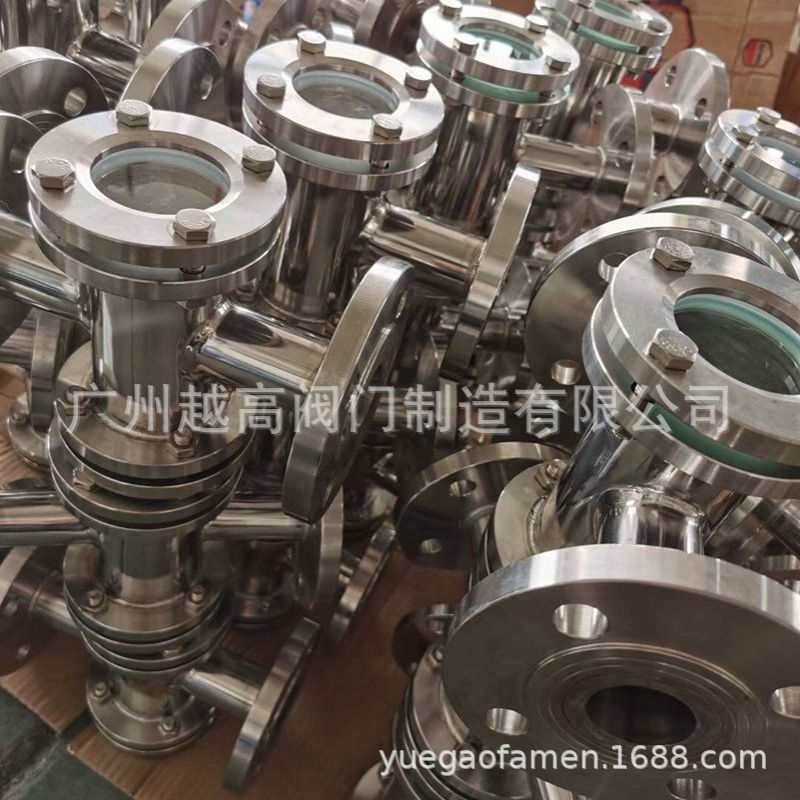 304 316L不锈钢快装视镜 卡箍视镜 玻璃管道视盅 直通视镜 - 图1