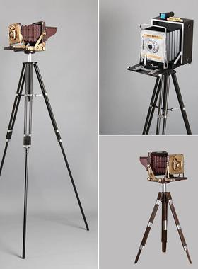 老式复古怀旧照相机模型铁皮摄影拍摄道具橱窗布景支架摄影机摆件