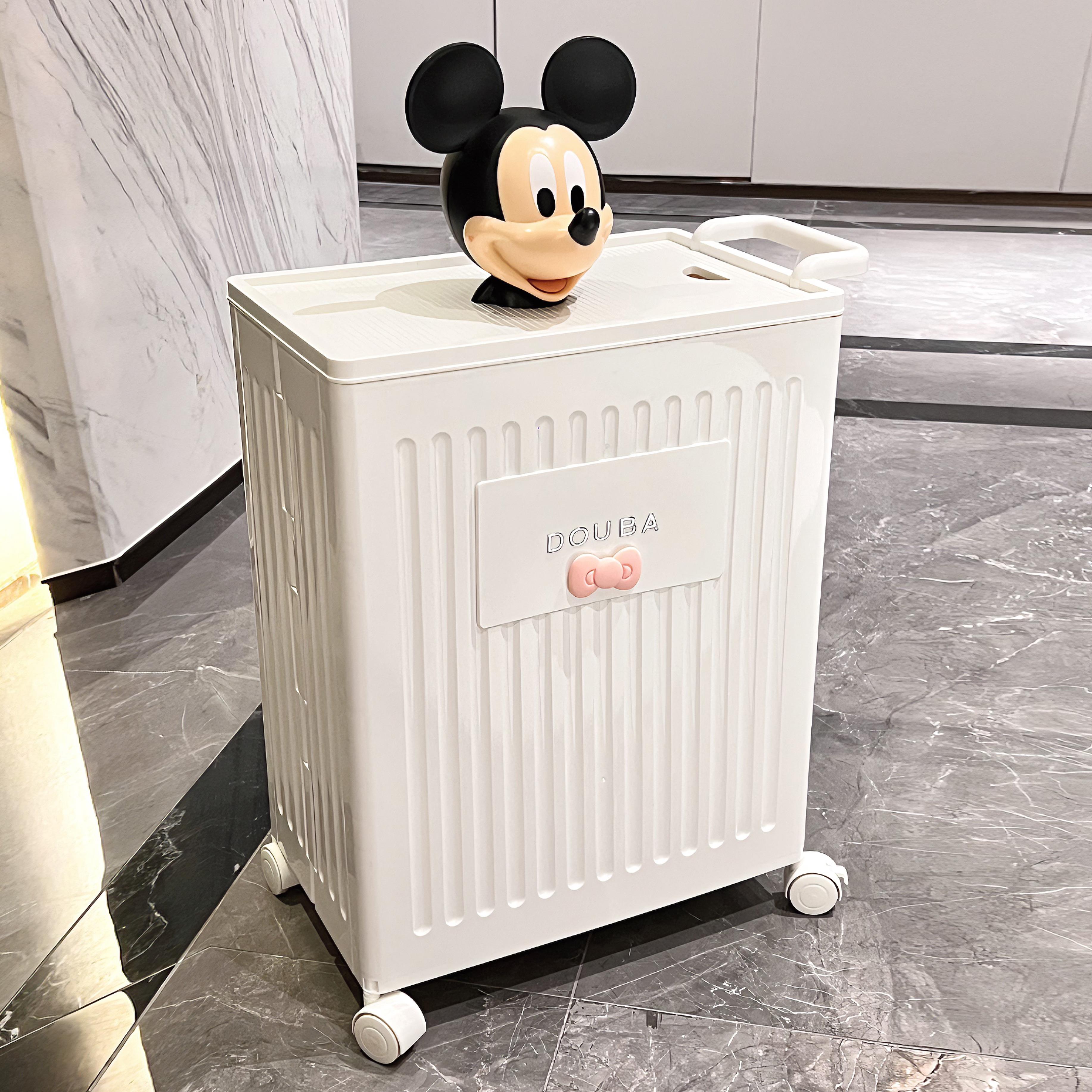 瑜伽垫收纳筐带轮家用哑铃健身运动器材篮球类收纳架夹缝置物架 - 图0