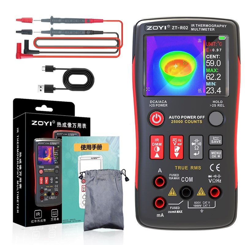 ZT-R02二合一红外热成像万用表工业电力地暖高清热成像热像仪,淘宝优惠券,粉丝福利购,淘宝优惠卷