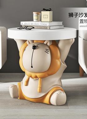 GZ6M狮子托盘落地摆件客厅电视柜沙发旁茶几床头柜家居装饰品乔迁