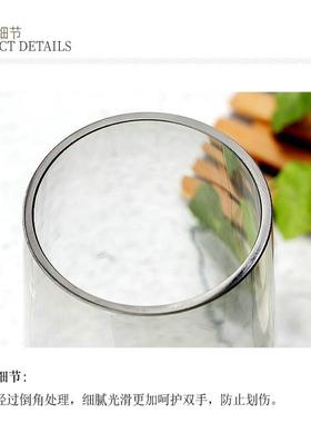 轻奢 T型欧式简约透明玻璃花瓶客厅插花水培百合花器家具饰品摆件