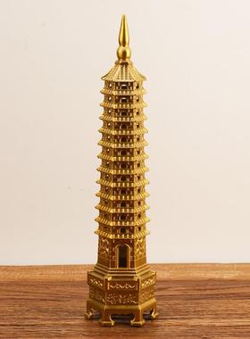 厂家 黄铜13层文昌塔摆件9层十三层办公室桌书房装饰