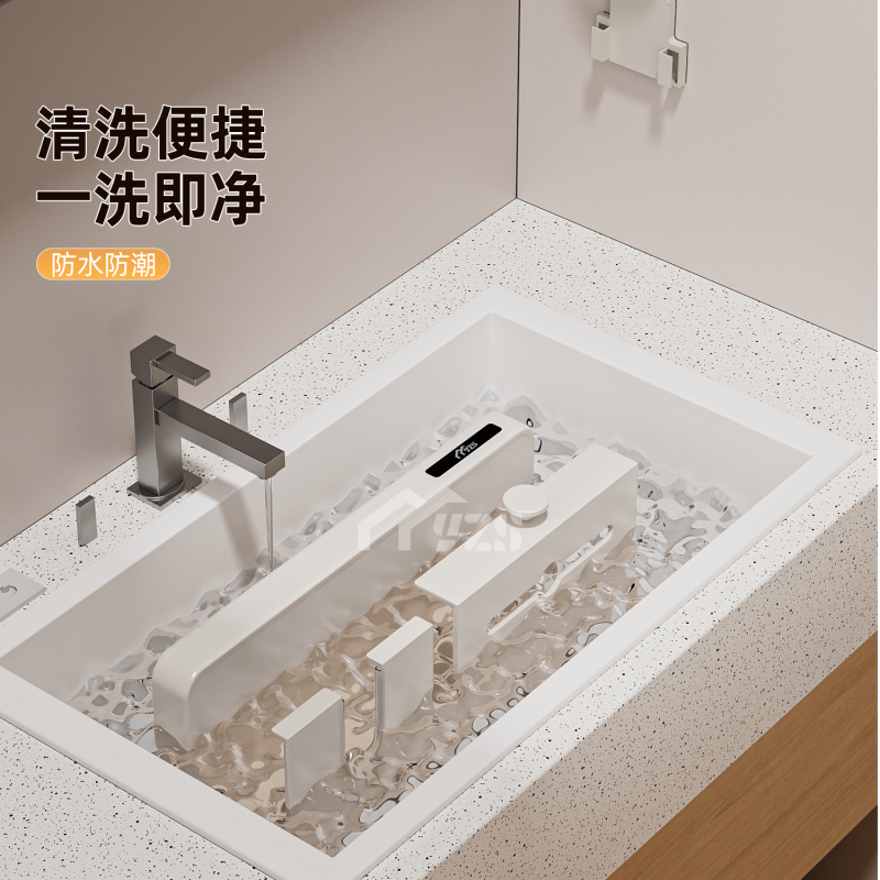 吹风机置物架壁挂免打孔卫生间电吹风支架浴室风筒可拆卸收纳挂架 - 图1