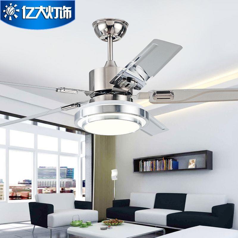 大风力大吊扇灯52寸北欧家用客厅餐厅吸顶带电风扇吊灯2025款 - 图0