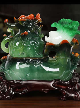 礼品客厅装饰品店铺如意财摆件白菜玉开业百貔貅招财家居饰品酒柜