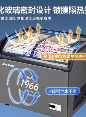 东贝商用冰柜展示柜双温双箱冷冻冷藏保鲜冰箱顶开两用冷柜大容量