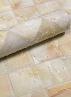 大理石厨房贴纸壁纸自粘墙纸防水防油电视背景墙贴纸画浴室瓷砖贴