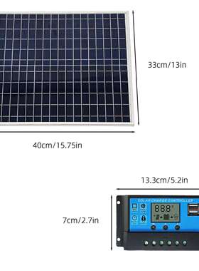 多晶硅22W18V12V太阳能板适用户外露营家用应急光伏发电板