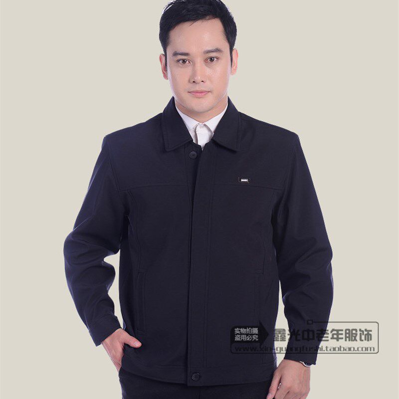 Hot selling lapel father middle-aged and elderly jackets men's tops elderly spring and autumn men's middle-aged outerwear
