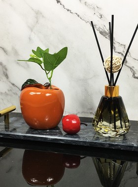 样板房卫生间摆件卫浴展厅洗手间别墅香薰托盘创意家居花艺装饰品