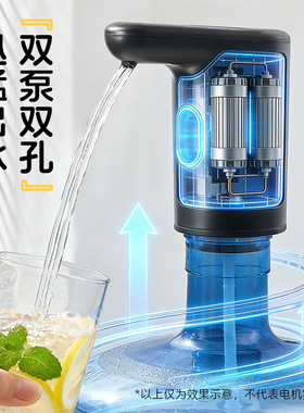 志高电动抽水器家用桶装水全自动饮水机双孔双泵压水上水器吸水泵