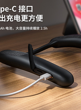 2026挂脖式无线蓝牙音箱布艺便携式穿戴颈部低音炮立体声