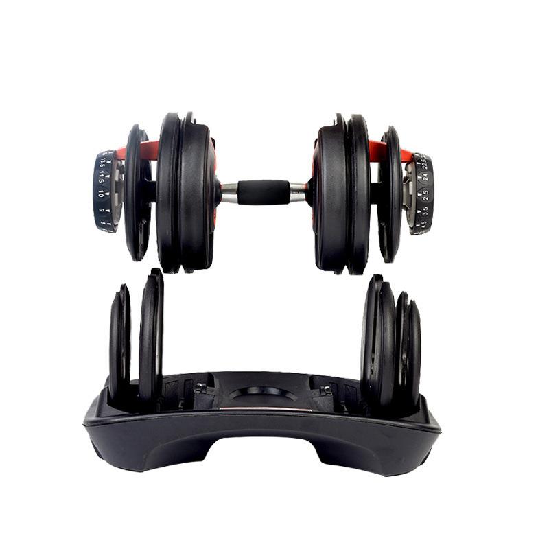24kg adjustable dumbbell for men and women home fitness equipment 24kg fast smart one-hand adjustable dumbbell black