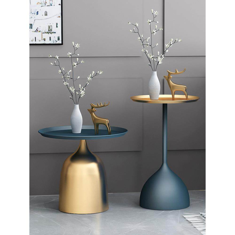 北欧创意大理石小茶几客厅沙发边几简约现代铁艺金色小圆桌角几,淘宝优惠券,粉丝福利购,淘宝优惠卷