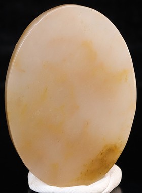 天然39*54*9mm36g玉石挂件桂林鸡血玉石贵妃料帝黄料男仿古挂件