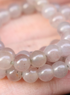 天然桂林6*6mm108颗35g鸡血玉石手链田湾料白色手串女士手链