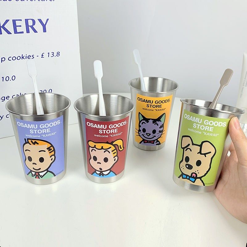 原田治可爱漱口杯304家用不锈钢牙刷宿舍高颜值洗漱水杯情侣牙缸,淘宝优惠券,粉丝福利购,淘宝优惠卷