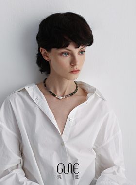 瑰意巴洛克珍珠项链玛瑙925银锁骨链2025新款时尚小众设计高级感