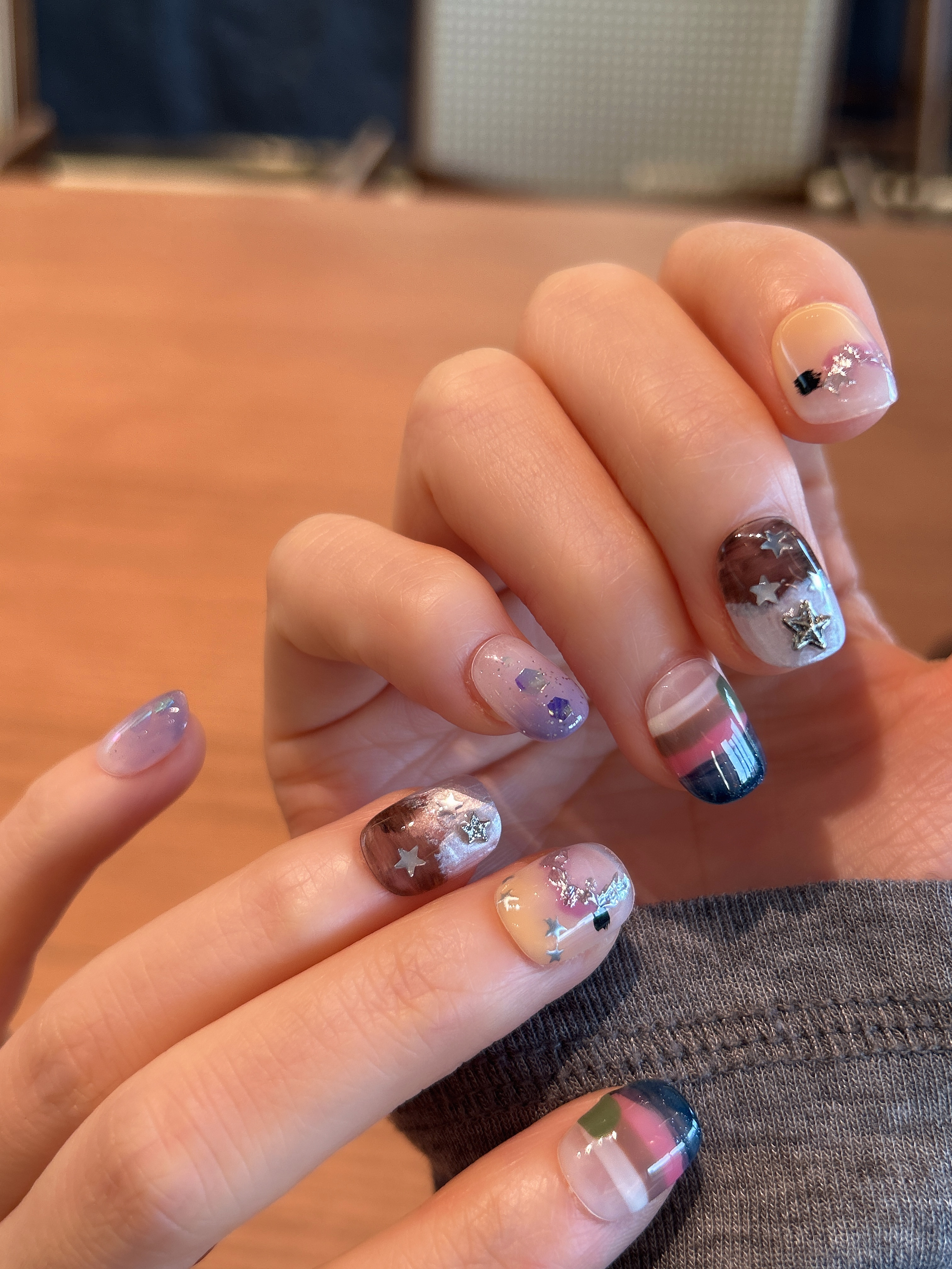 Foromance.【星野兔】手绘软萌小兔子 搭配彩色晕染 短方圆穿戴甲,淘宝优惠券,粉丝福利购,淘宝优惠卷