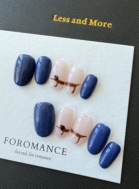 Foromance.【腊肠狗】腊肠狗手绘 可爱狗狗 ins风穿戴甲