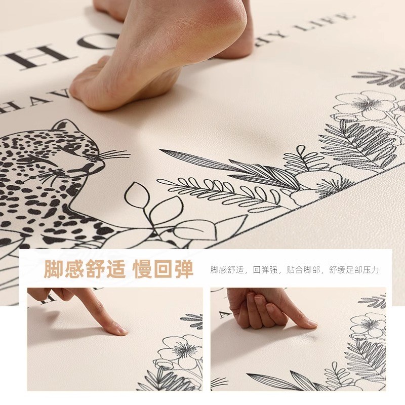 地垫入户门垫皮革进门口玄关门垫可裁剪耐脏可擦免洗地毯门厅脚垫 - 图3