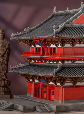 木上匠独乐寺观音阁木质成品模型