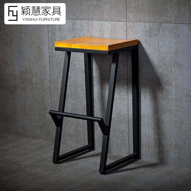 美式工业风吧台椅高脚凳奶茶铁艺靠背椅复古餐椅酒吧高脚椅子转椅,淘宝优惠券,粉丝福利购,淘宝优惠卷