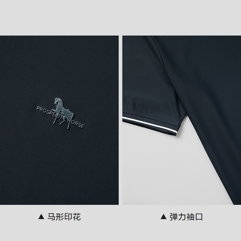 HLA/海澜之家马年贺岁敦煌POLO衫26春夏新大码免烫吸湿速干上衣男