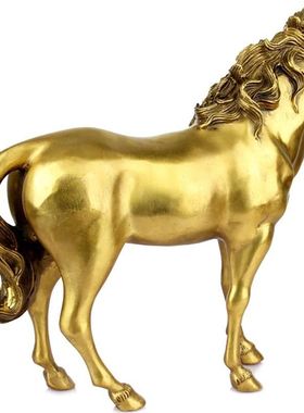 室内铜马摆件黄铜马到成功家居饰品办公室客厅装饰铜礼品
