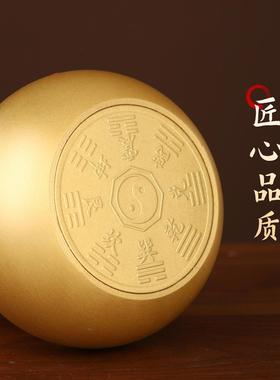 室内室内黄铜葫芦摆件镇宅招财八卦开盖福禄家用大号吉祥葫芦摆件