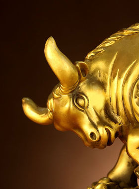 纯铜牛摆件十二生肖牛旺市牛财运如虹铜牛十二生肖动物家居摆件