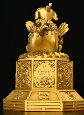 室内铜貔貅摆件可开盖貔貅聚宝盆财库貔貅家用办公室装饰