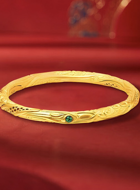 哪吒乾坤圈手镯女款金包银