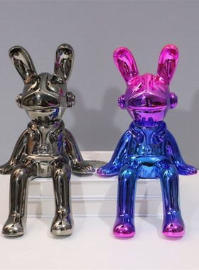 极速现代简约恶魔兔样板房售楼部卧室客厅书房餐厅电X视柜软装饰