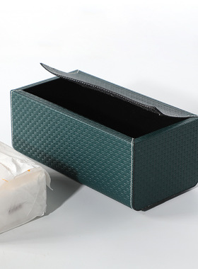 极速欧式软装样j板间售楼处办公室装饰皮革彩色家用抽纸纸巾盒摆