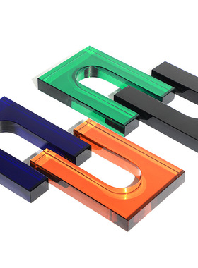 极速现代家居装饰创意p几何透明水晶摆件软装家居电视柜桌面小摆