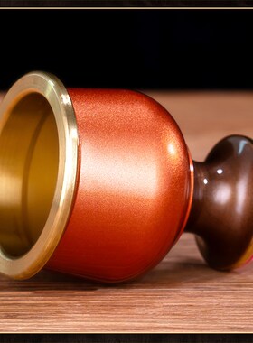 极速家用纯铜酒杯财神爷关公高脚供E杯观音佛堂供奉圣水杯三茶五