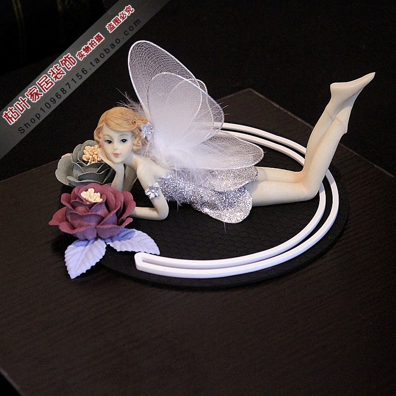极速。欧式新g款车内迷你中控台可爱摆件吊脚娃娃天使花仙子女神