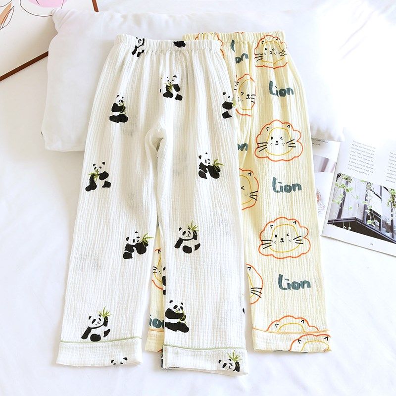 米筱米儿童春夏薄纯棉纱布睡裤男童恐龙家居裤宝宝泡泡棉纱防蚊裤,淘宝优惠券,粉丝福利购,淘宝优惠卷