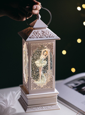 风灯摆件音乐盒八音盒女生儿童生日礼物女孩芭蕾舞跳舞音乐水晶灯